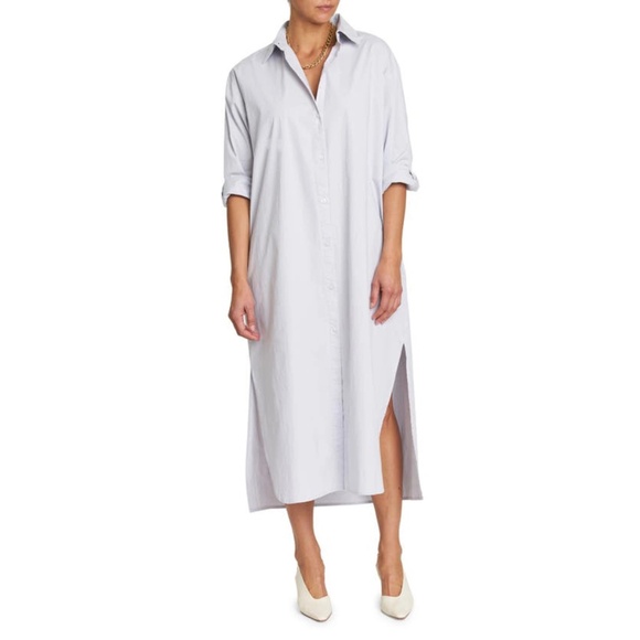 Pistola Sloane Oversized Button Down Shirt Dress in Blue Mist Size Medium - Picture 13 of 13